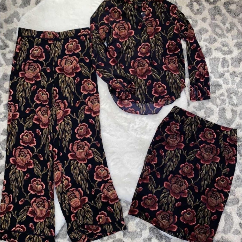 New NWT Ann Taylor Mix Match Pants Top Skirt Floral Workwear Set Sz. XS 4